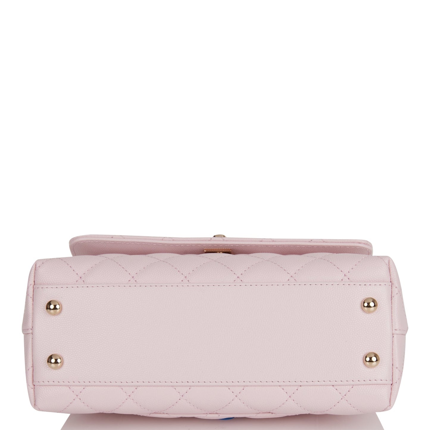 Chanel Small Coco Handle Flap Bag Light Pink Caviar Light Gold Hardware