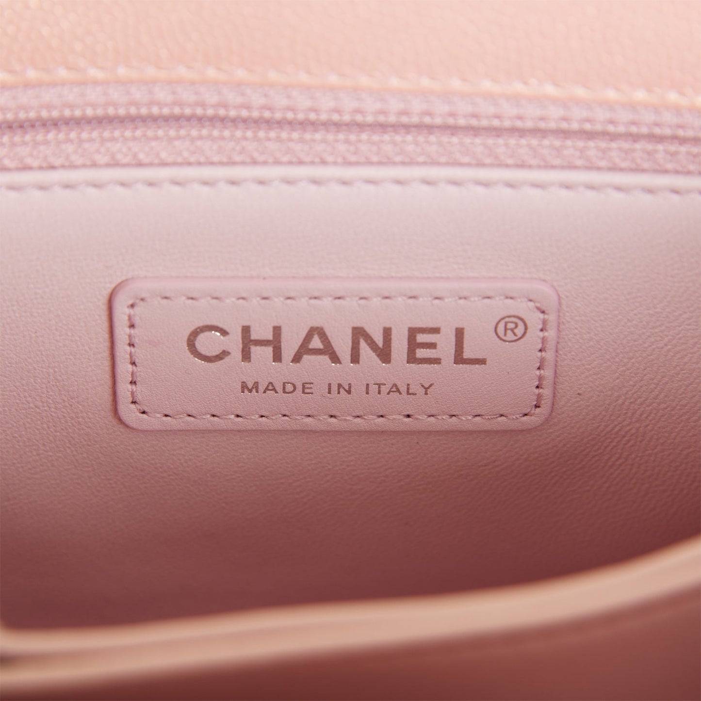 Chanel Small Coco Handle Flap Bag Pink Iridescent Caviar Silver Hardware