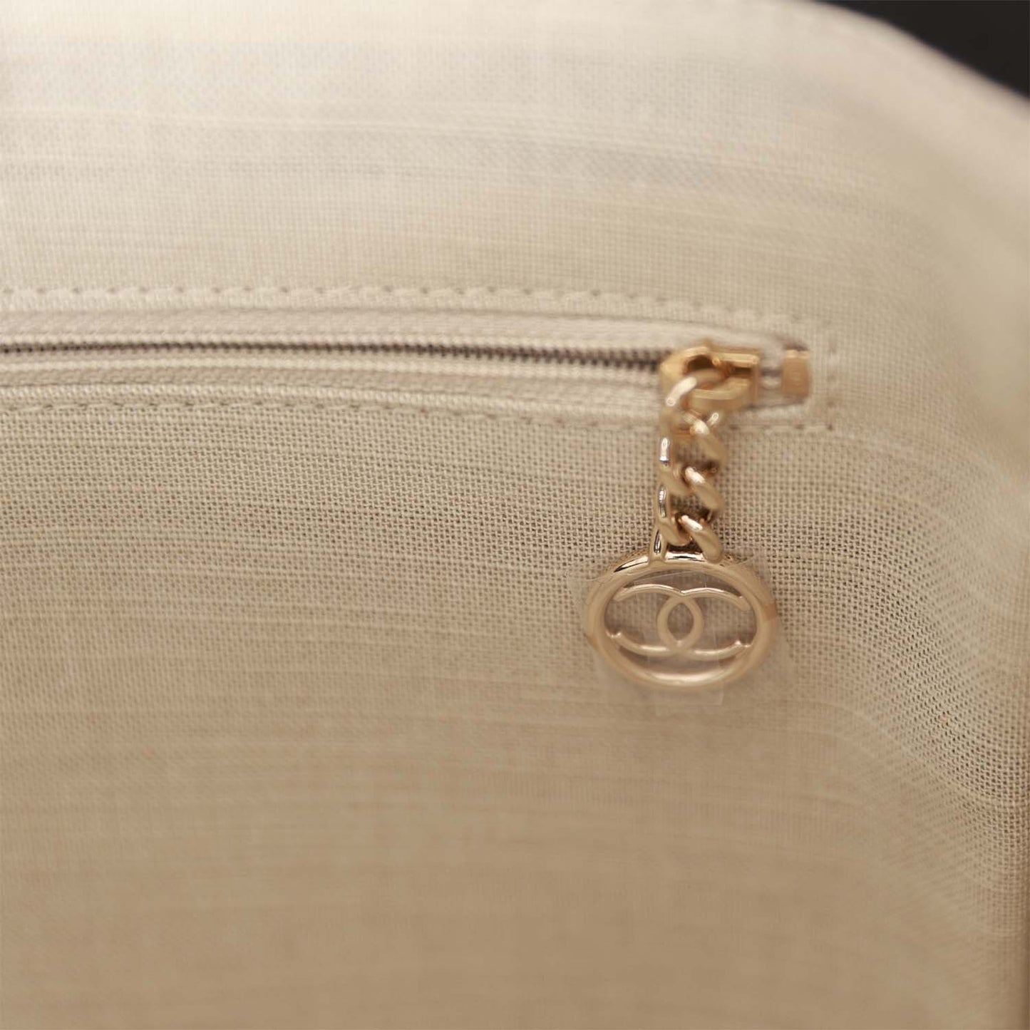 Chanel Large Deauville Shopping Bag Black and White Grid Light Gold Hardware