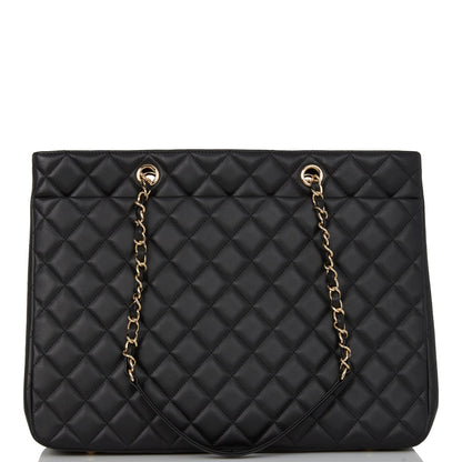 Chanel Timeless Tote Bag Black Calfskin Gold Hardware