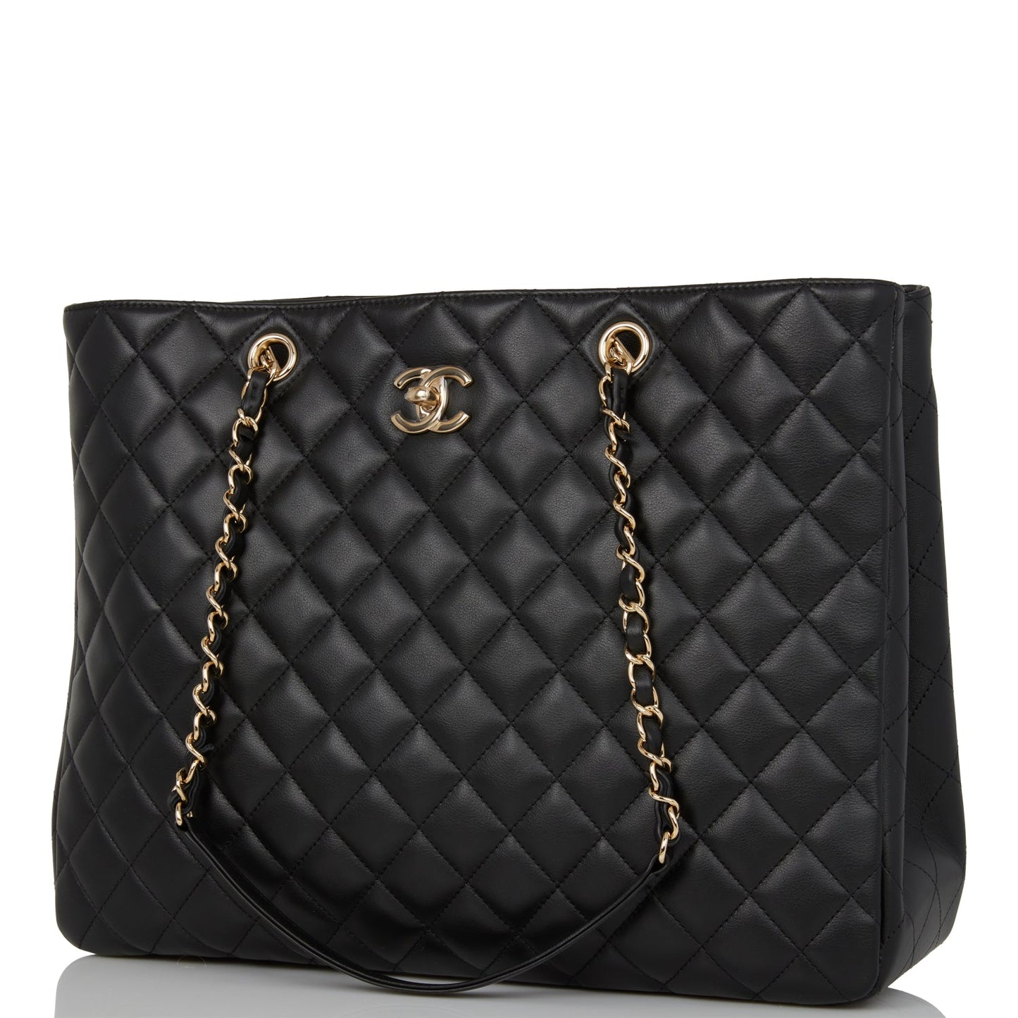 Chanel Timeless Tote Bag Black Calfskin Gold Hardware