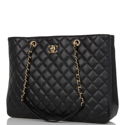 Chanel Timeless Tote Bag Black Calfskin Gold Hardware
