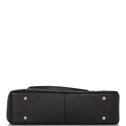 Chanel Timeless Tote Bag Black Calfskin Gold Hardware