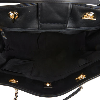 Chanel Timeless Tote Bag Black Calfskin Gold Hardware