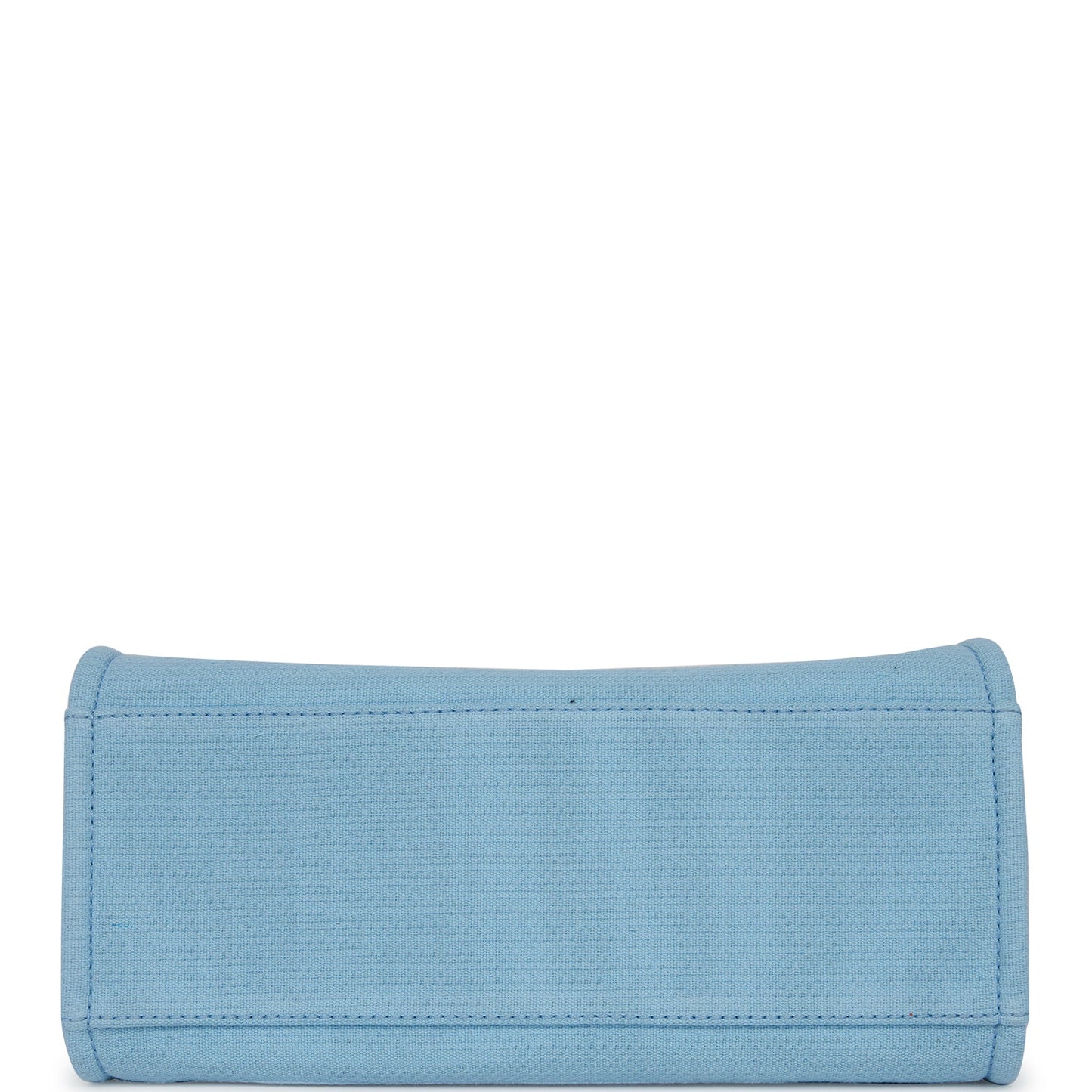Chanel Small Deauville Shopping Bag Blue Boucle Silver Hardware