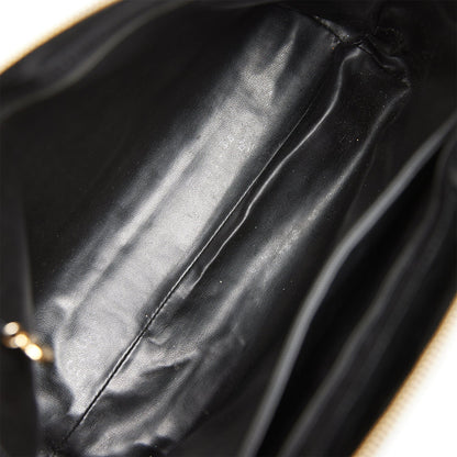 Chanel Vintage Tote Bag Black Patent Gold Hardware