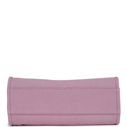 Chanel Small Deauville Shopping Bag Pink Boucle Light Silver Hardware