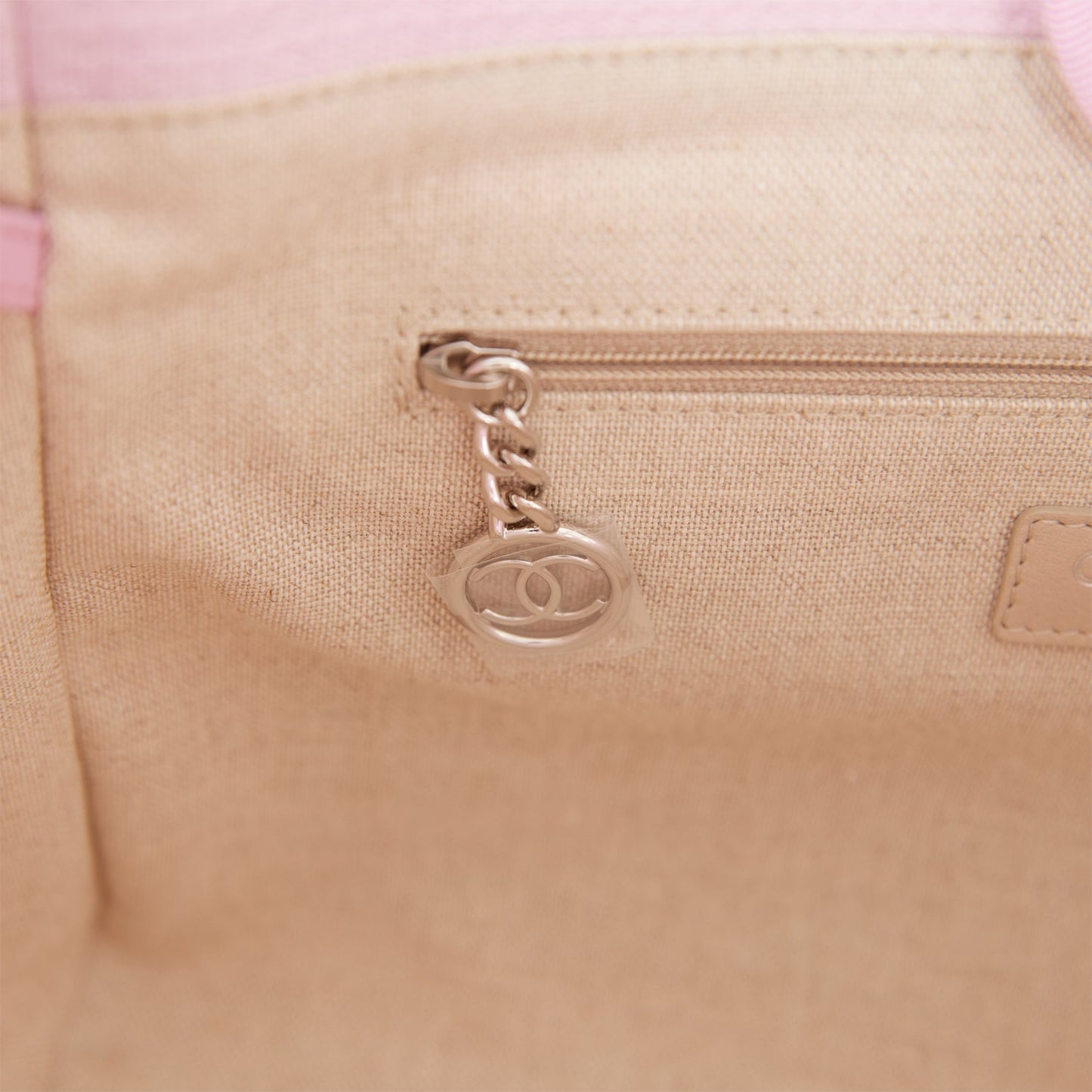 Chanel Small Deauville Shopping Bag Pink Boucle Silver Hardware