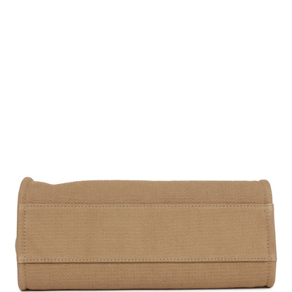 Chanel Small Deauville Shopping Bag Beige Boucle Light Gold Hardware
