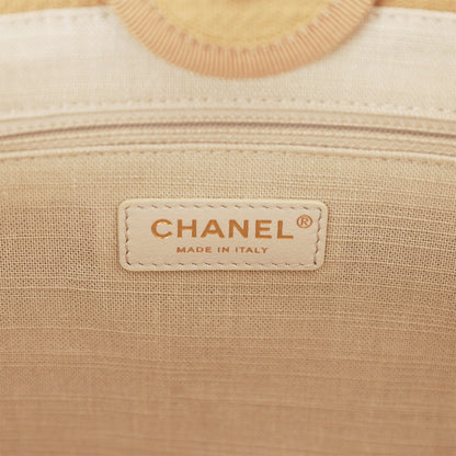 Chanel Small Deauville Shopping Bag Beige Boucle Light Gold Hardware