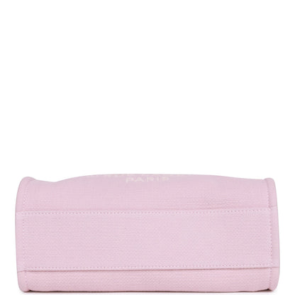 Chanel Small Deauville Shopping Bag Pink Boucle Light Gold Hardware