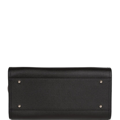Chanel Large Deauville Shopping Bag Black Caviar Light Gold Hardware