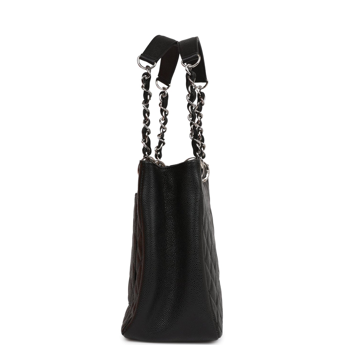 Chanel Grand Shopping Tote (GST) Bag Black Caviar Silver Hardware
