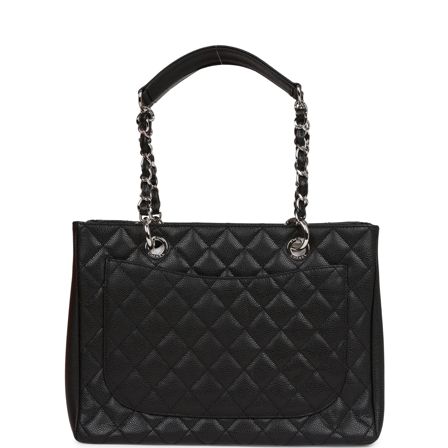 Chanel Grand Shopping Tote (GST) Bag Black Caviar Silver Hardware