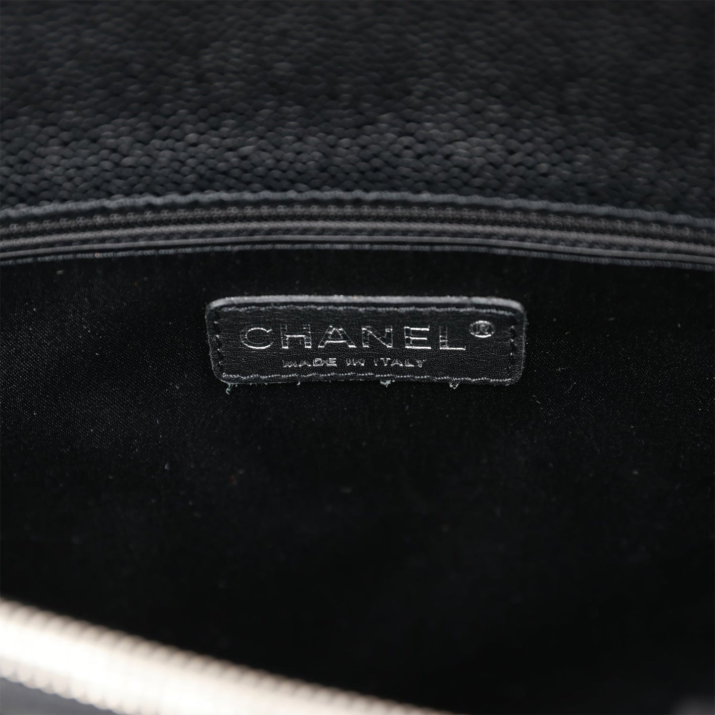 Chanel Grand Shopping Tote (GST) Bag Black Caviar Silver Hardware