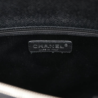 Chanel Grand Shopping Tote (GST) Bag Black Caviar Silver Hardware