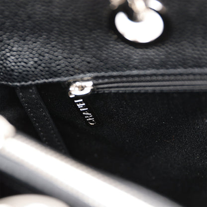 Chanel Grand Shopping Tote (GST) Bag Black Caviar Silver Hardware