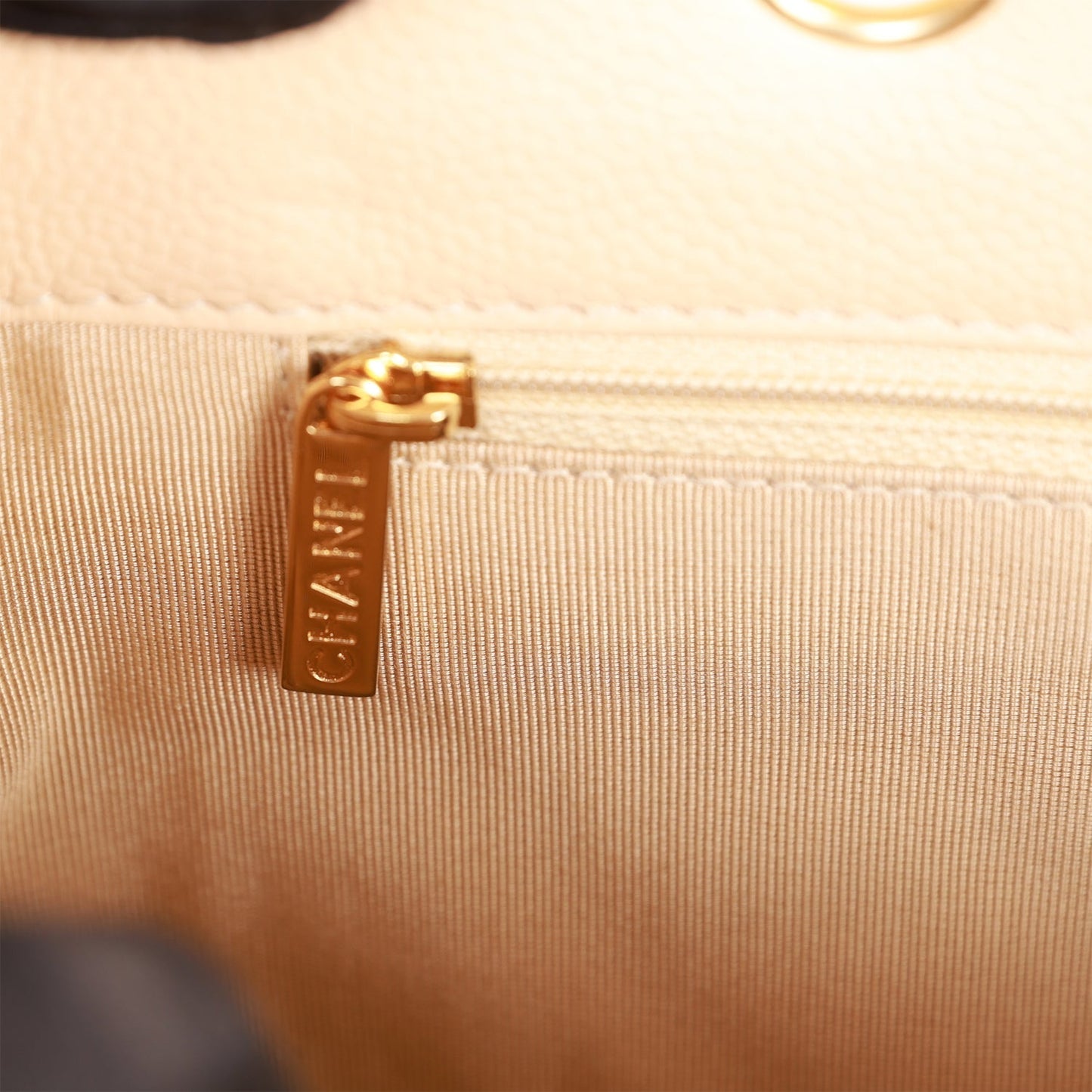 Chanel Grand Shopping Tote (GST) Bag Beige Caviar Gold Hardware