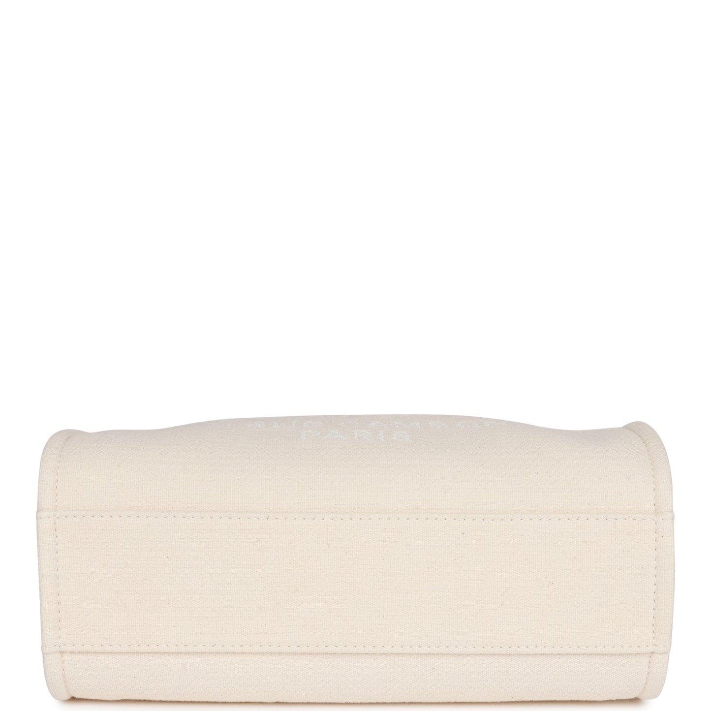 Chanel Large Deauville Shopping Bag White Boucle Light Gold Hardware
