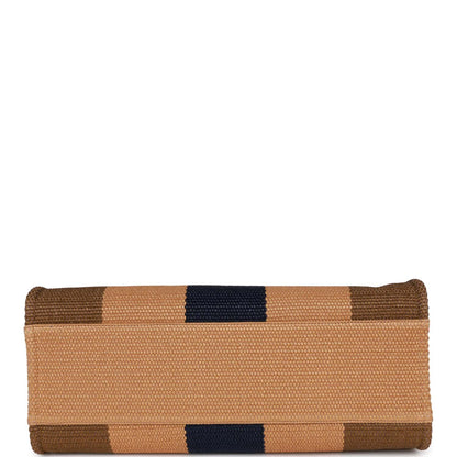 Chanel Large Deauville Shopping Bag Multicolor Viscose Light Gold Hardware