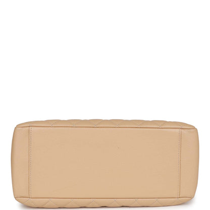 Chanel Grand Shopping Tote (GST) Beige Caviar Gold Hardware