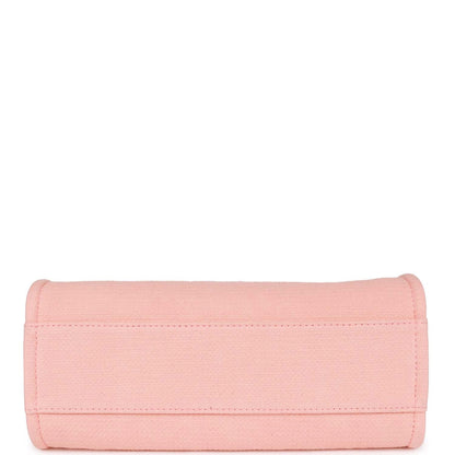 Chanel Small Deauville Shopping Bag Pink Boucle Light Gold Hardware
