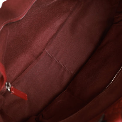 Chanel Large Duo Tote Bag Burgundy Calfskin Ruthenium Hardware