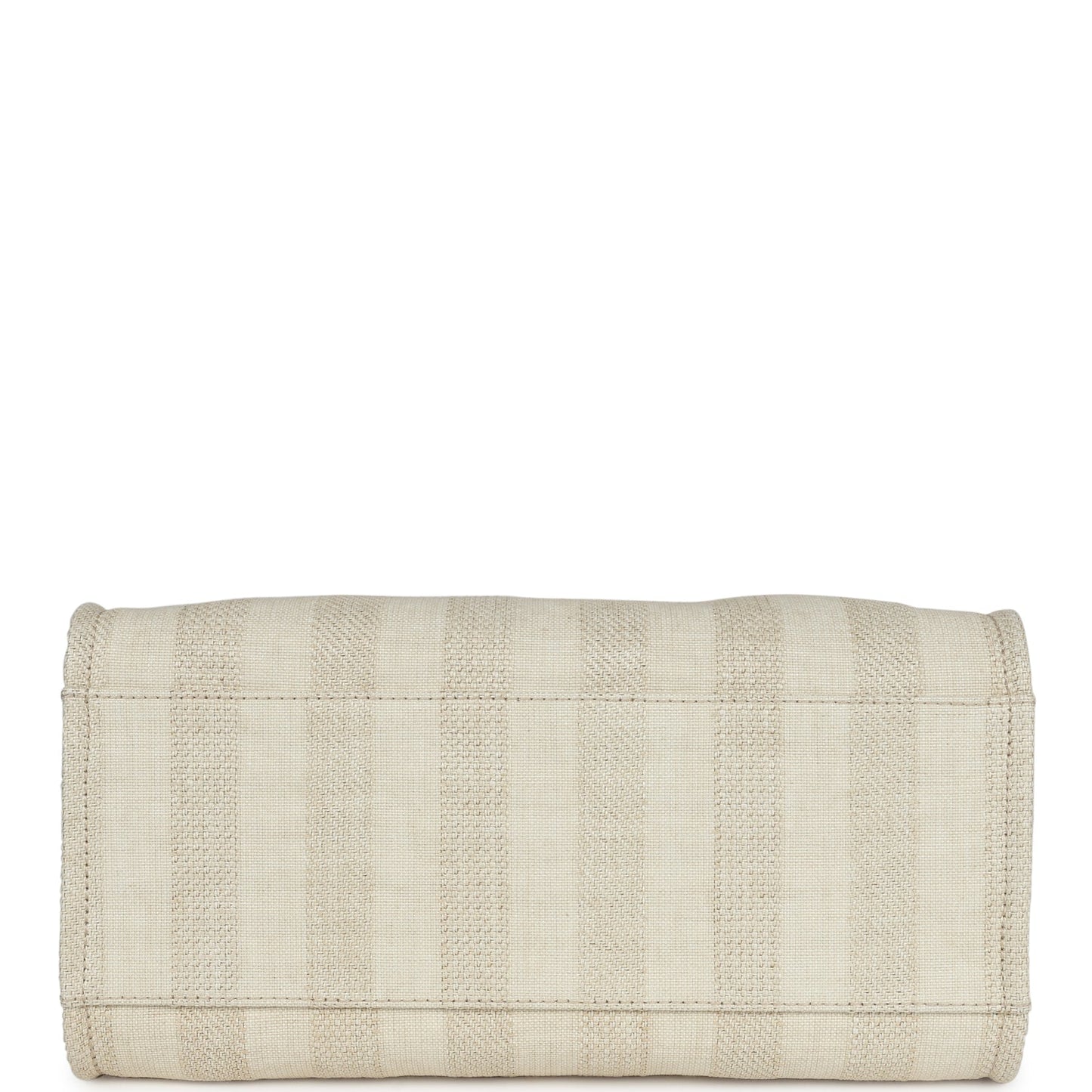 Chanel Medium Striped Deauville Shopping Tote Light Beige Raffia Light Gold Hardware