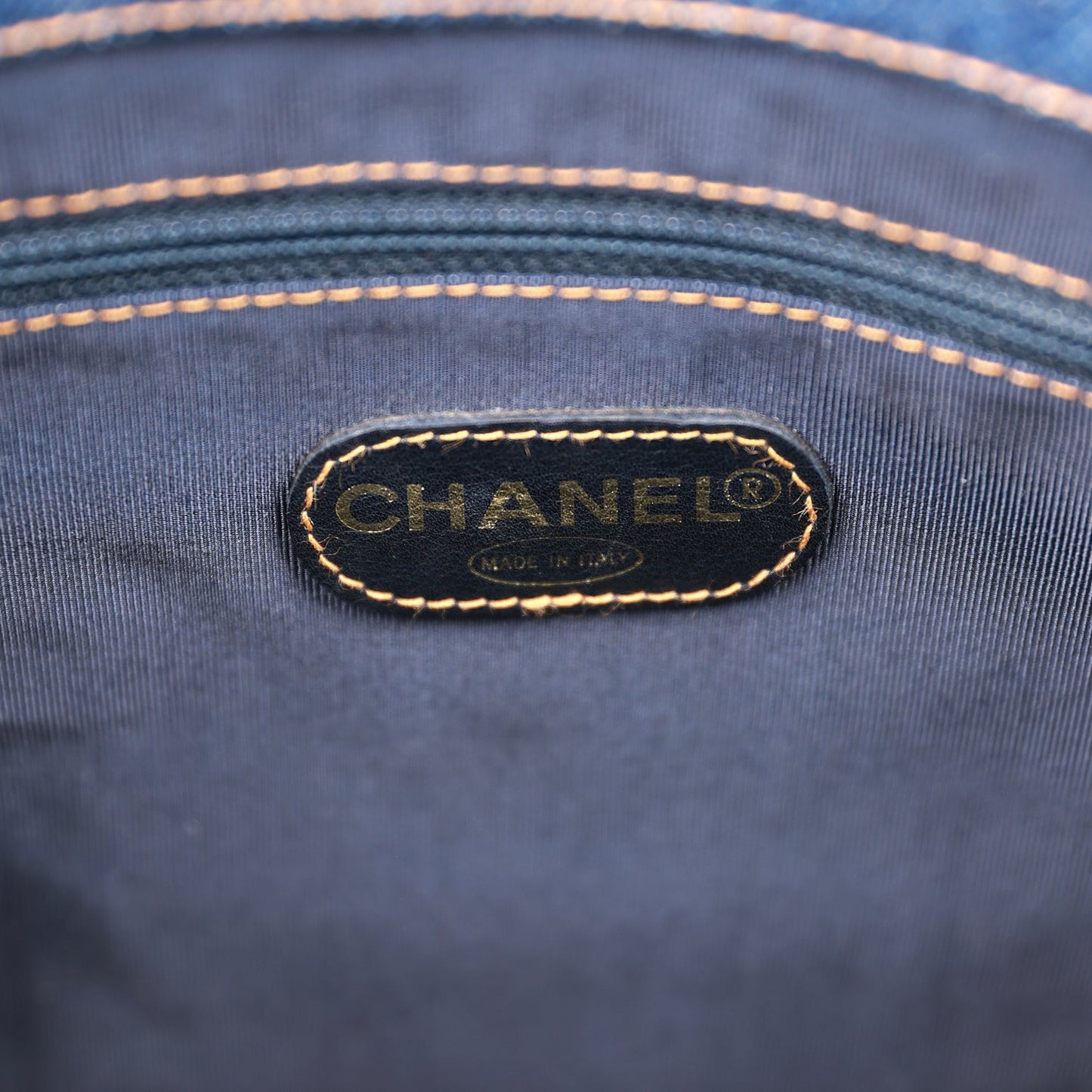 Chanel Vintage CC Denim Tote Bag
