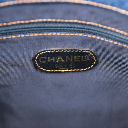 Chanel Vintage CC Denim Tote Bag