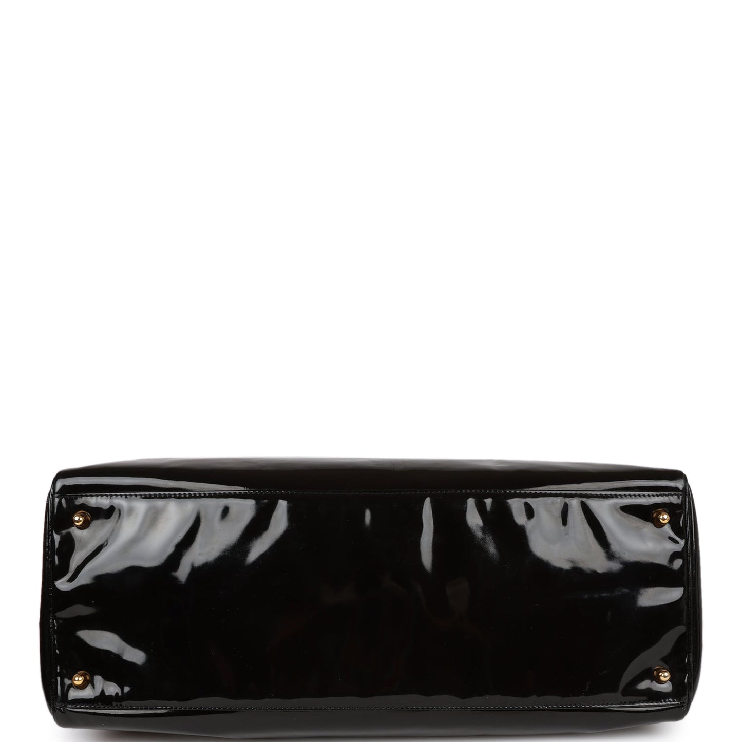 Chanel Vintage Supermodel Weekender Tote Bag Black Patent Gold Hardware