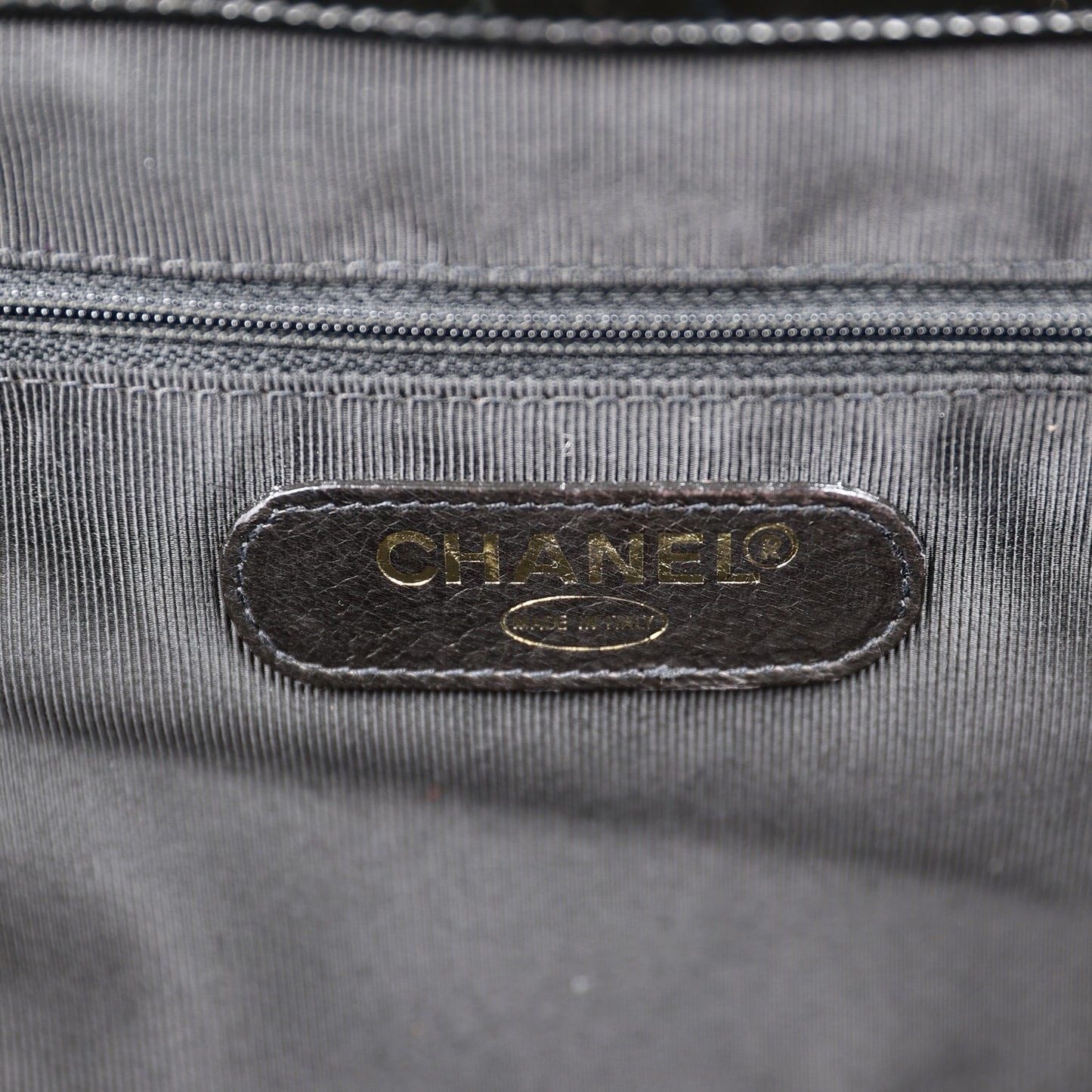 Chanel Vintage Supermodel Weekender Tote Bag Black Patent Gold Hardware