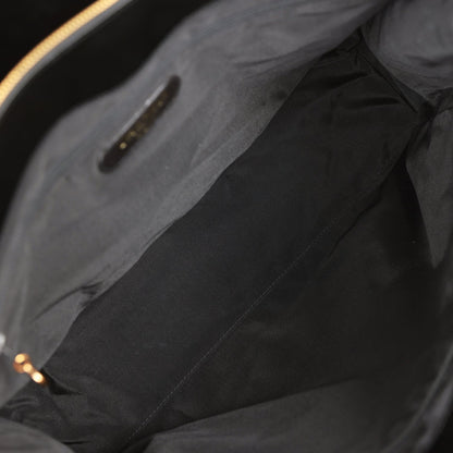 Chanel Vintage Supermodel Weekender Tote Bag Black Patent Gold Hardware
