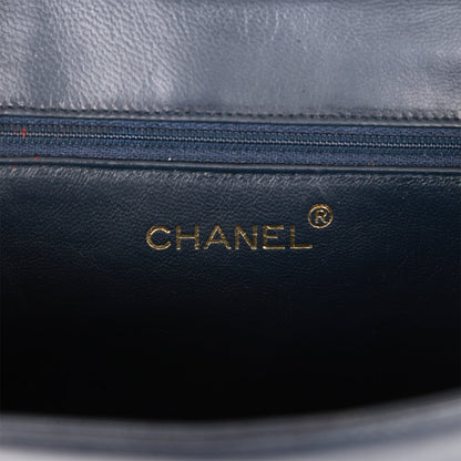 Chanel Vintage Harlequin Flap Bag Green, Red and Blue Lambskin Gold Hardware
