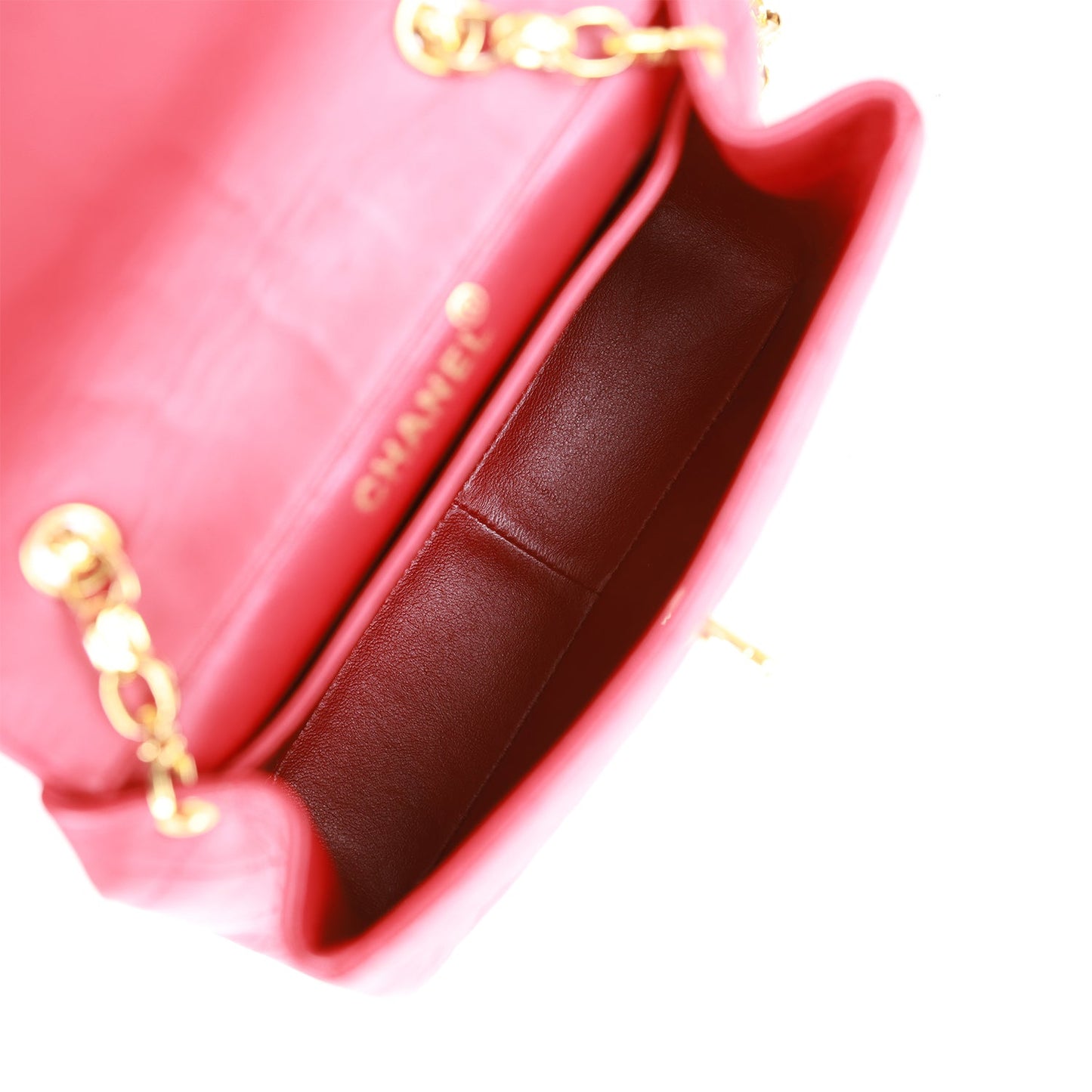 Chanel Vintage Trapeze Flap Bag Red Lambskin Gold Hardware