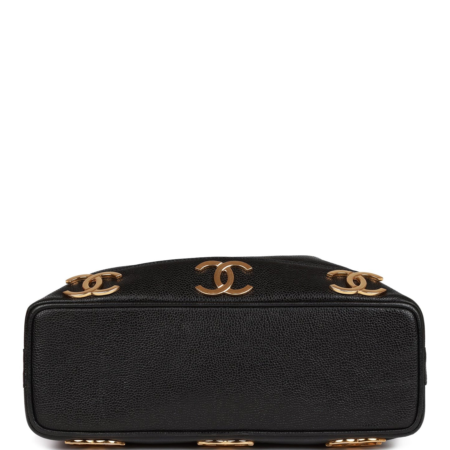 Chanel Vintage CC Bucket Bag Black Caviar Gold Hardware