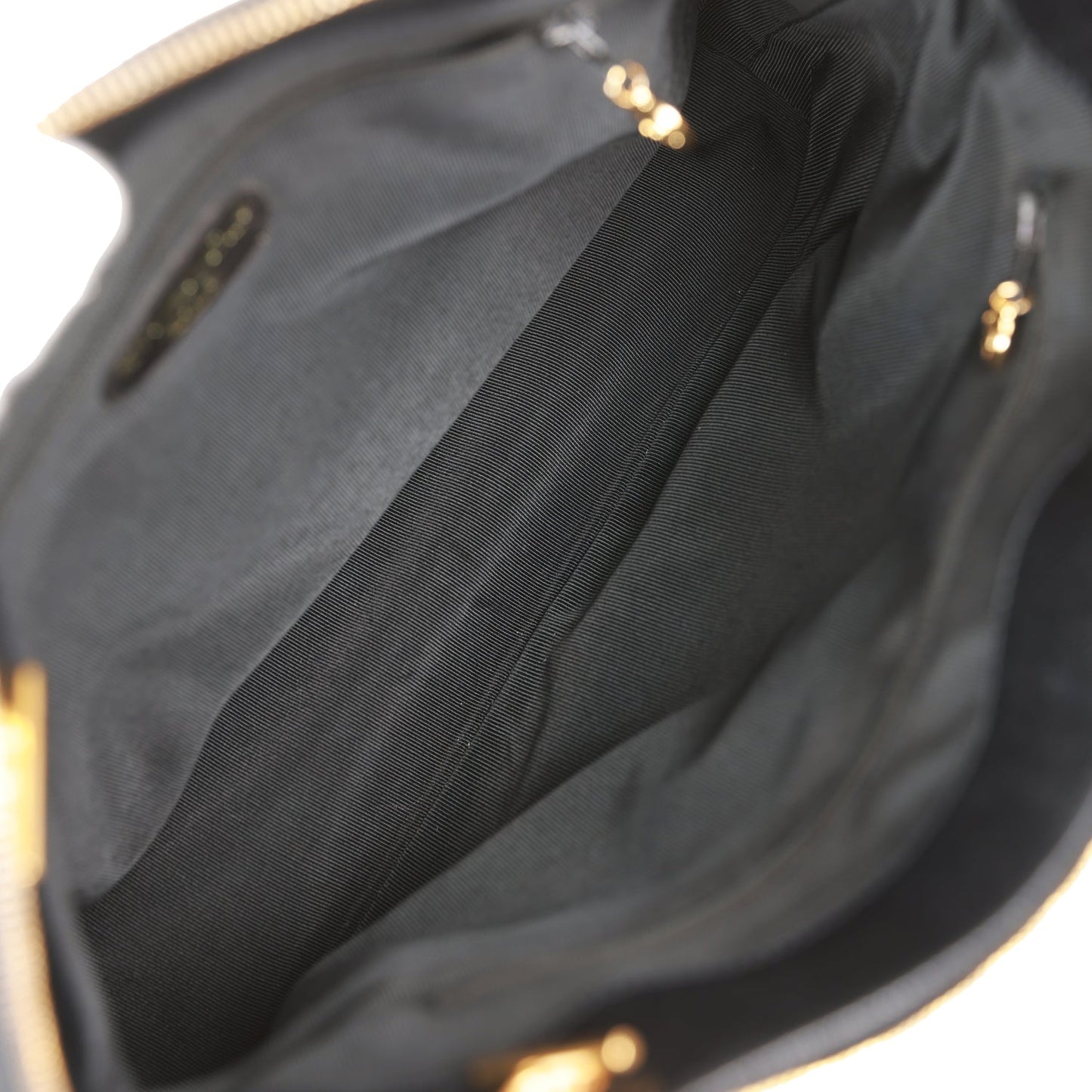Chanel Vintage Triple CC Tote Bag Black Caviar Gold Hardware