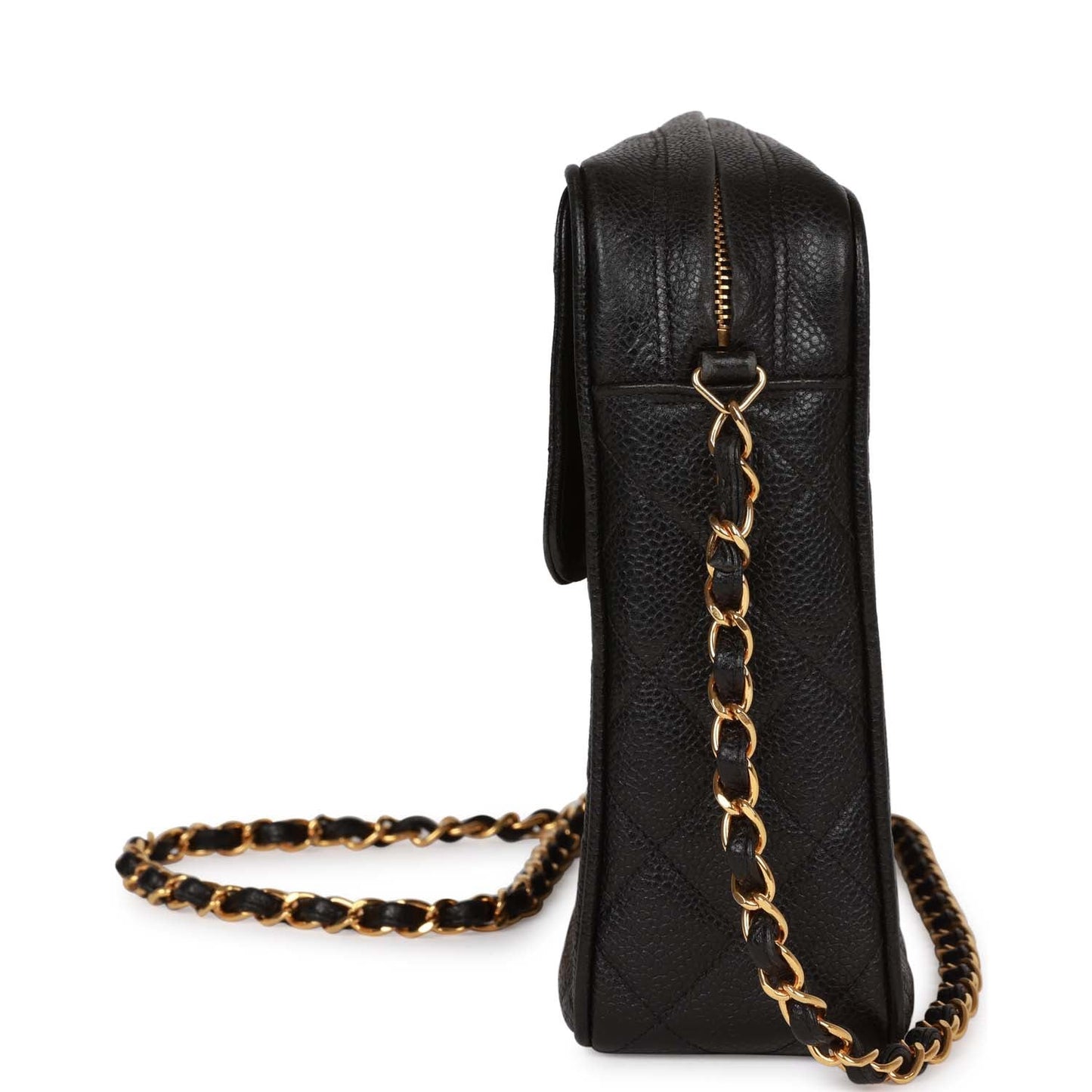 Chanel Vintage Camera Bag Black Caviar Gold Hardware