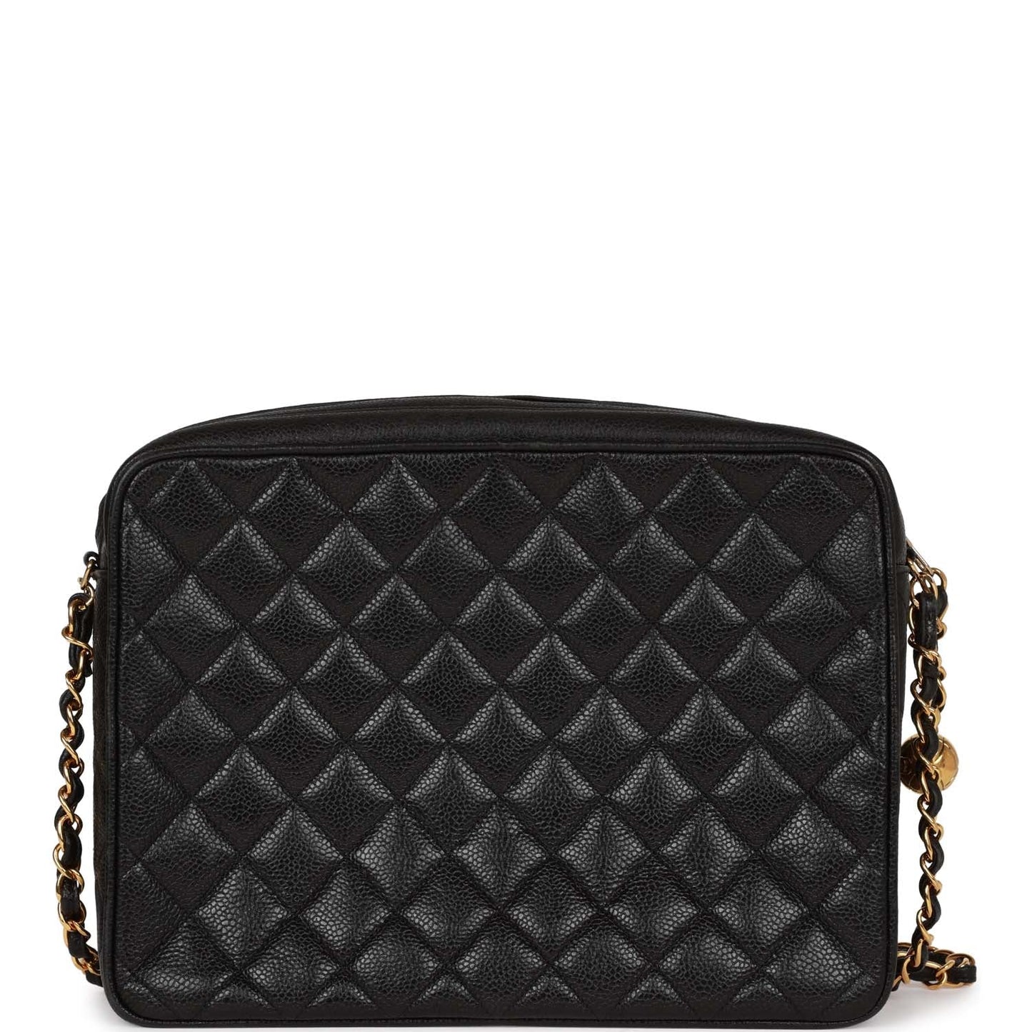Chanel Vintage Camera Bag Black Caviar Gold Hardware