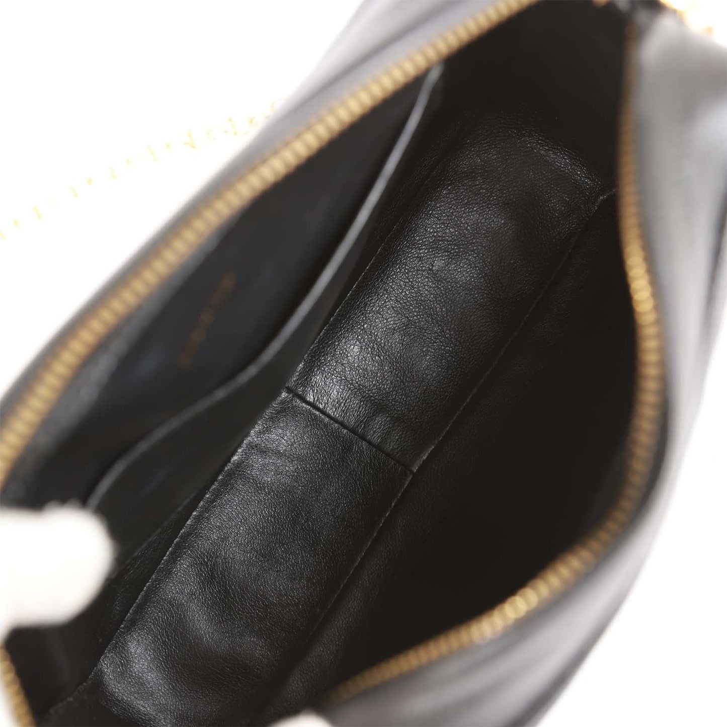 Chanel Vintage Small Chevron Tassel Camera Bag Black Caviar Gold Hardware