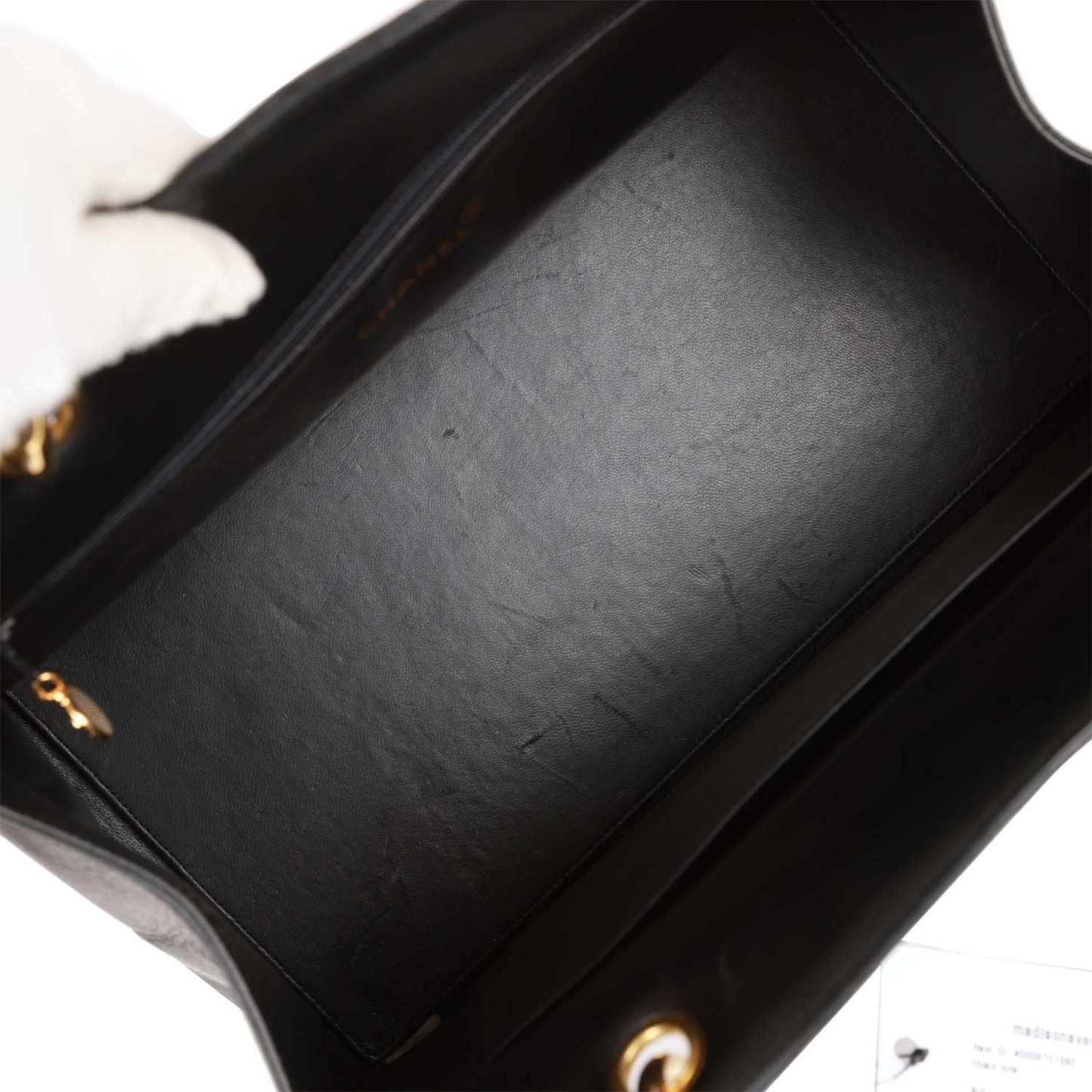 Chanel Vintage Grand CC Timeless Tote Bag Black Lambskin Gold Hardware