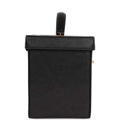 Chanel Vintage Large Vanity Bag Black Caviar Gold Hardware