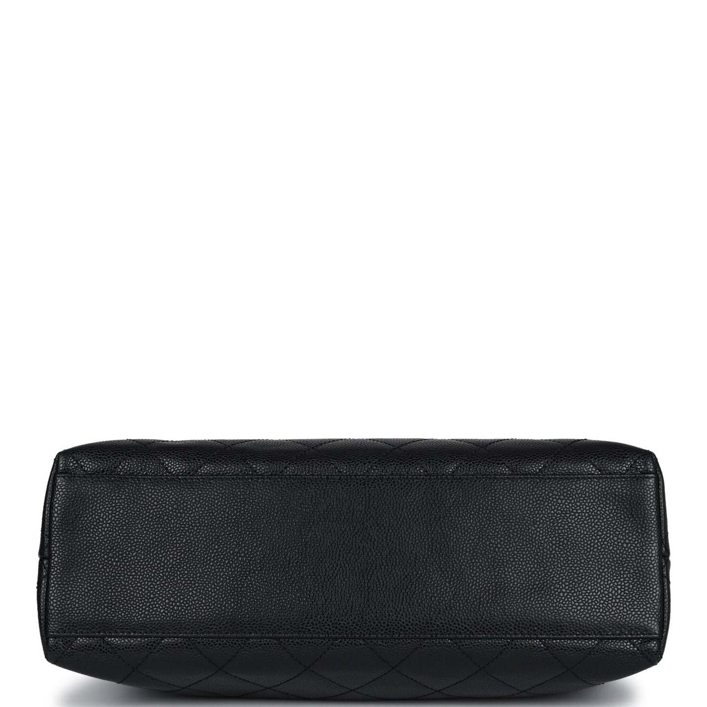 Chanel Vintage Wood Top Handle Bag Black Caviar Gold Hardware