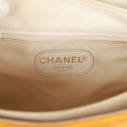Chanel Vintage Flap Backpack Orange Caviar Gold Hardware