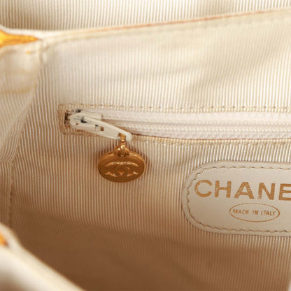 Chanel Vintage Flap Backpack Orange Caviar Gold Hardware