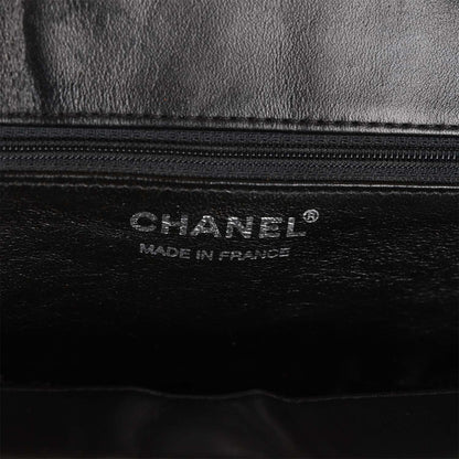 Chanel Vintage Supermodel Tote Black Crochet Aged Silver Hardware