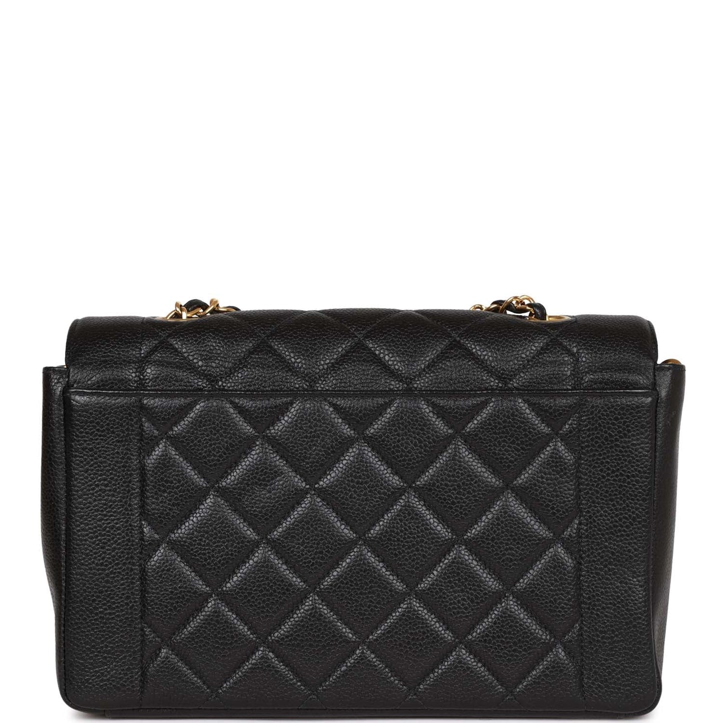 Chanel Vintage Medium Diana Flap Bag Black Caviar Gold Hardware