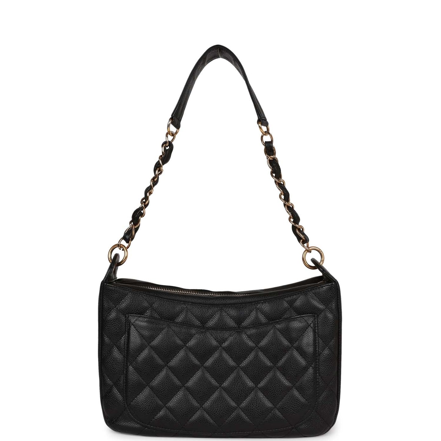 Chanel Vintage Timeless CC Shoulder Bag Black Caviar Gold Hardware