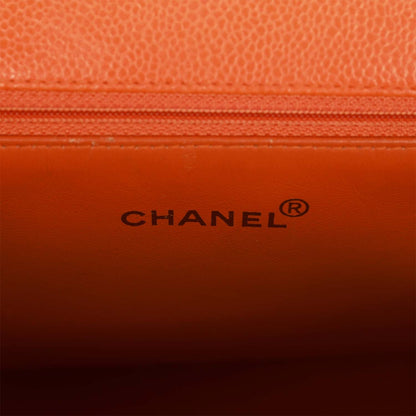 Chanel Vintage Grand CC Timeless Tote Bag Orange Caviar Gold Hardware
