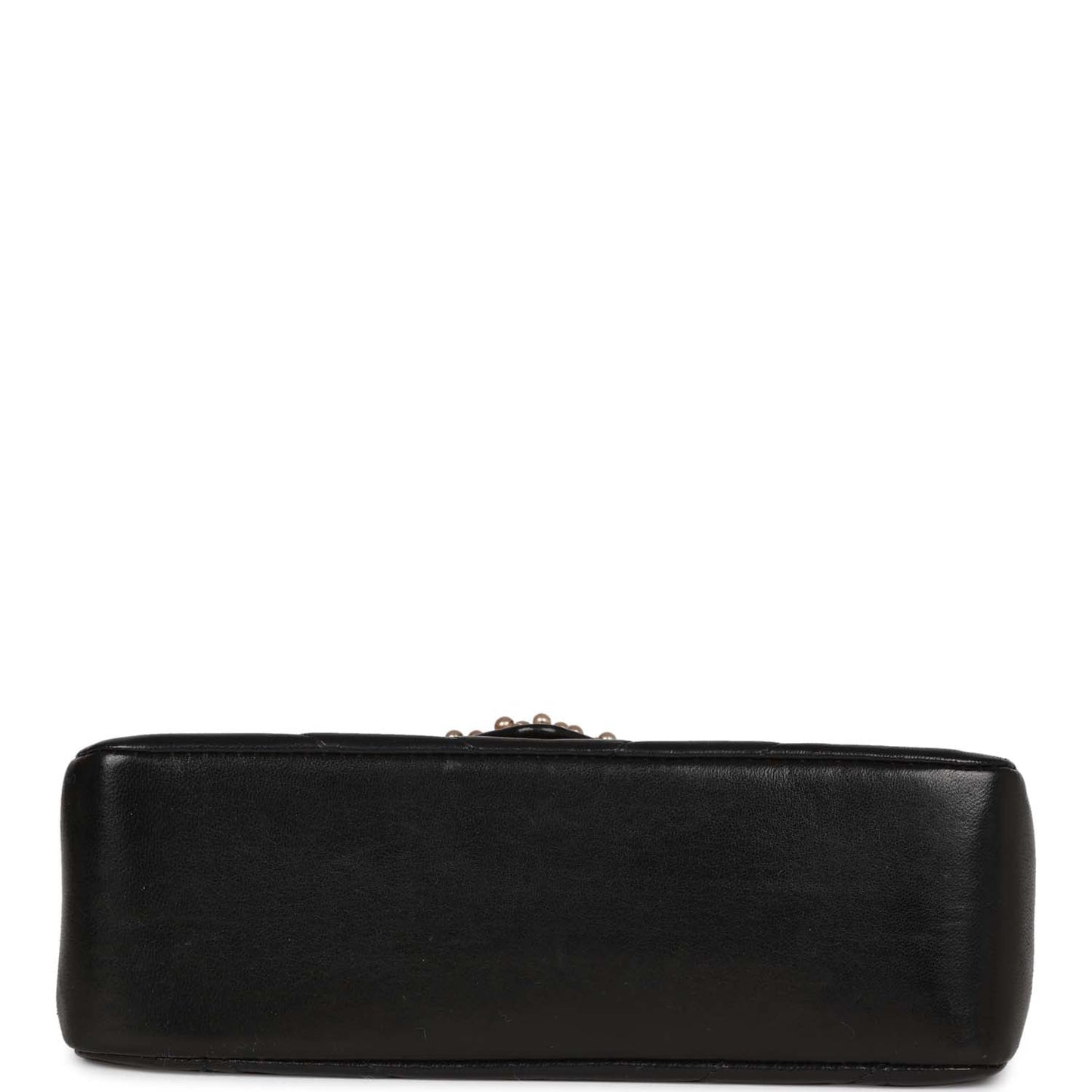 Chanel Vintage Faux Pearl Coco Bijou Mini Flap Bag Black Lambskin Gold Hardware